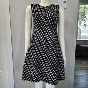 Striped Black and White Mini Dress